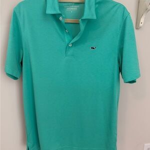 Vineyard Vines Men's Teal Performance Polo Shirt